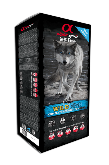 Soft Food for Adult Dogs WILD FISH - 9 kg Box (45 trays x 200g)